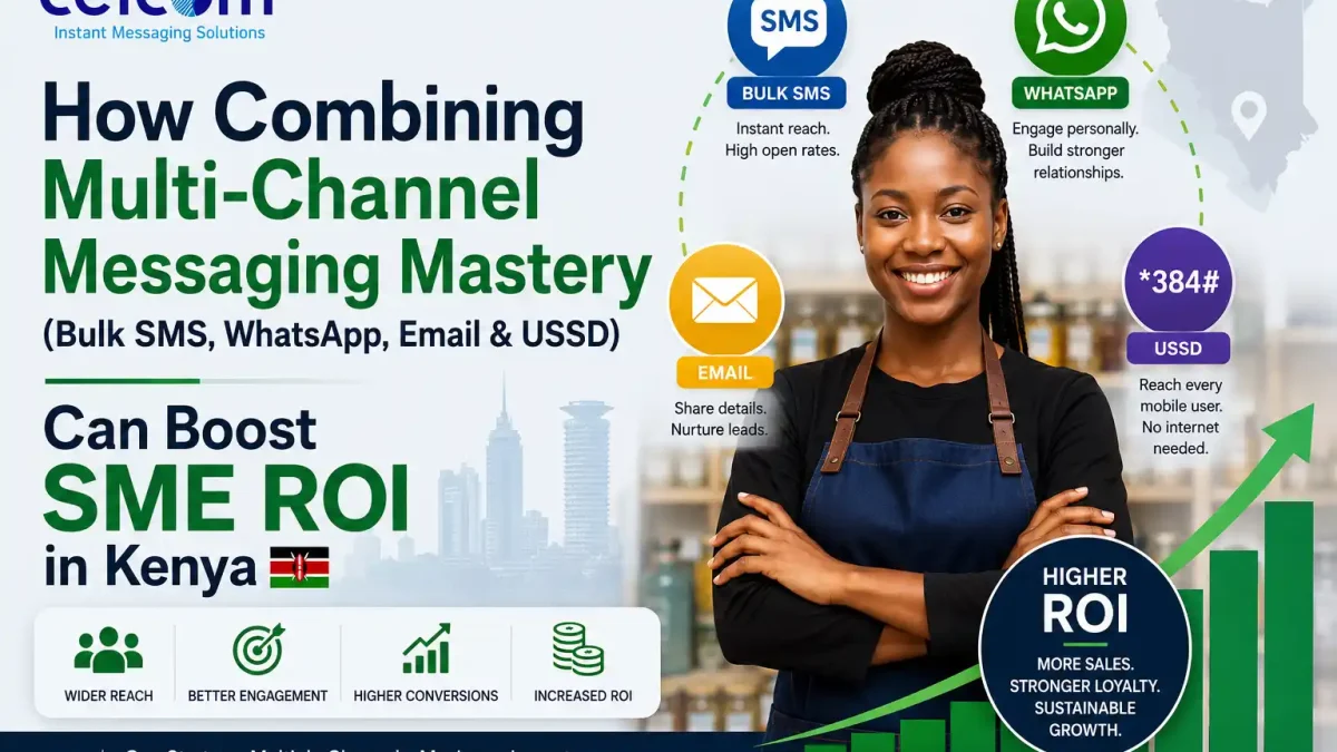 How Combining Multi-Channel Messaging Mastery (Bulk SMS, WhatsApp, Email & USSD) Can Boost SME ROI in Kenya