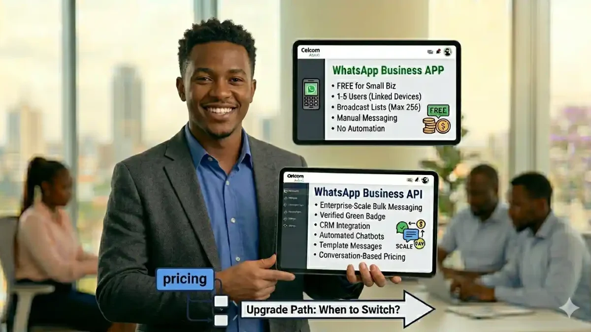 WhatsApp Business API vs WhatsApp Business App in Kenya (2026)_ Key Differences, Pricing & When to Upgrade